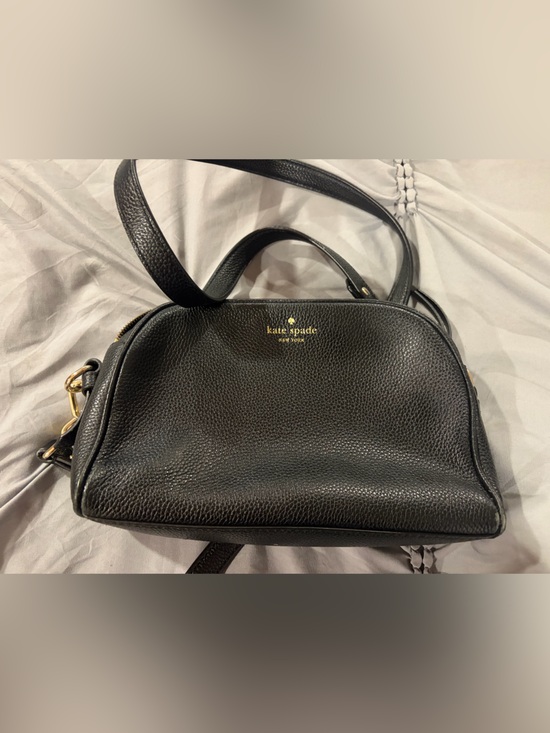 kate spade Handbags - kate spade Black Pebbled Leather Crossbody with Gold Hardware